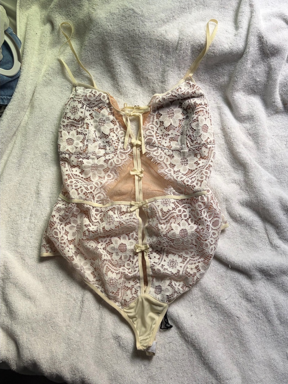 For Love & Lemons white lace bodysuit